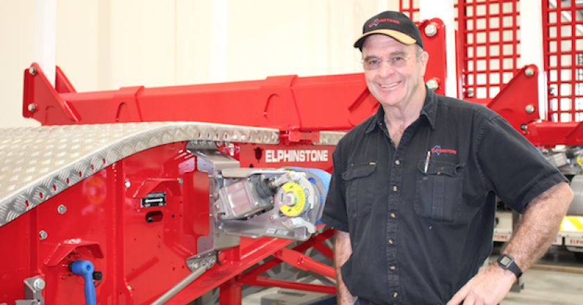 Graeme Elphinstone the mastermind behind the world’s first folding skeletal trailer and self-loading B-triple